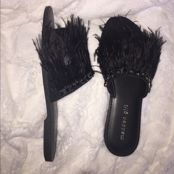 FEATHER SLIDE SANDALS - Picture 3 of 5